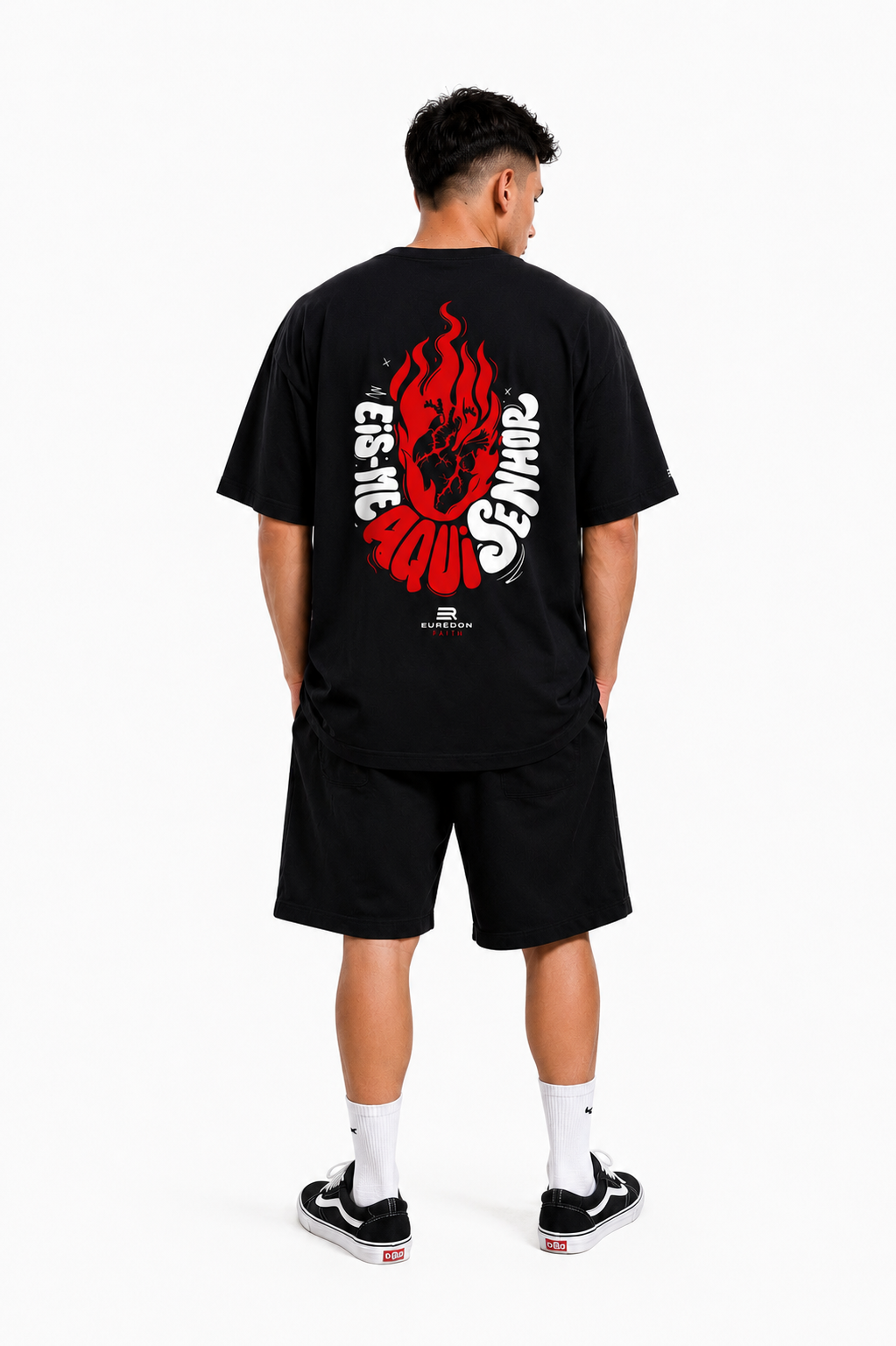 Camiseta Oversized Eis me Aqui Senhor - Euredon Faith