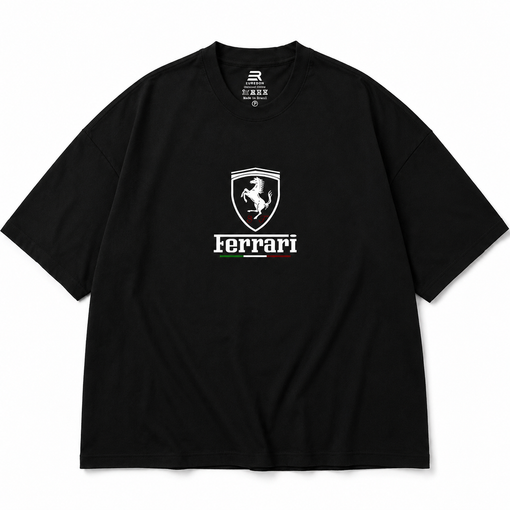 Camiseta Oversized Enzo Ferrari Signature - Euredon