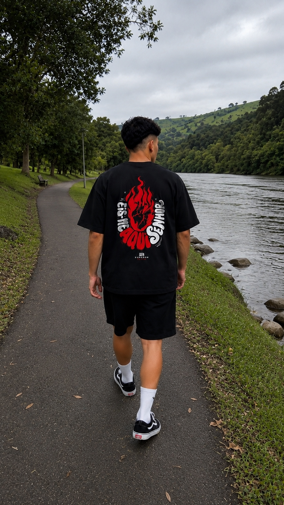 Camiseta Oversized Eis me Aqui Senhor - Euredon Faith