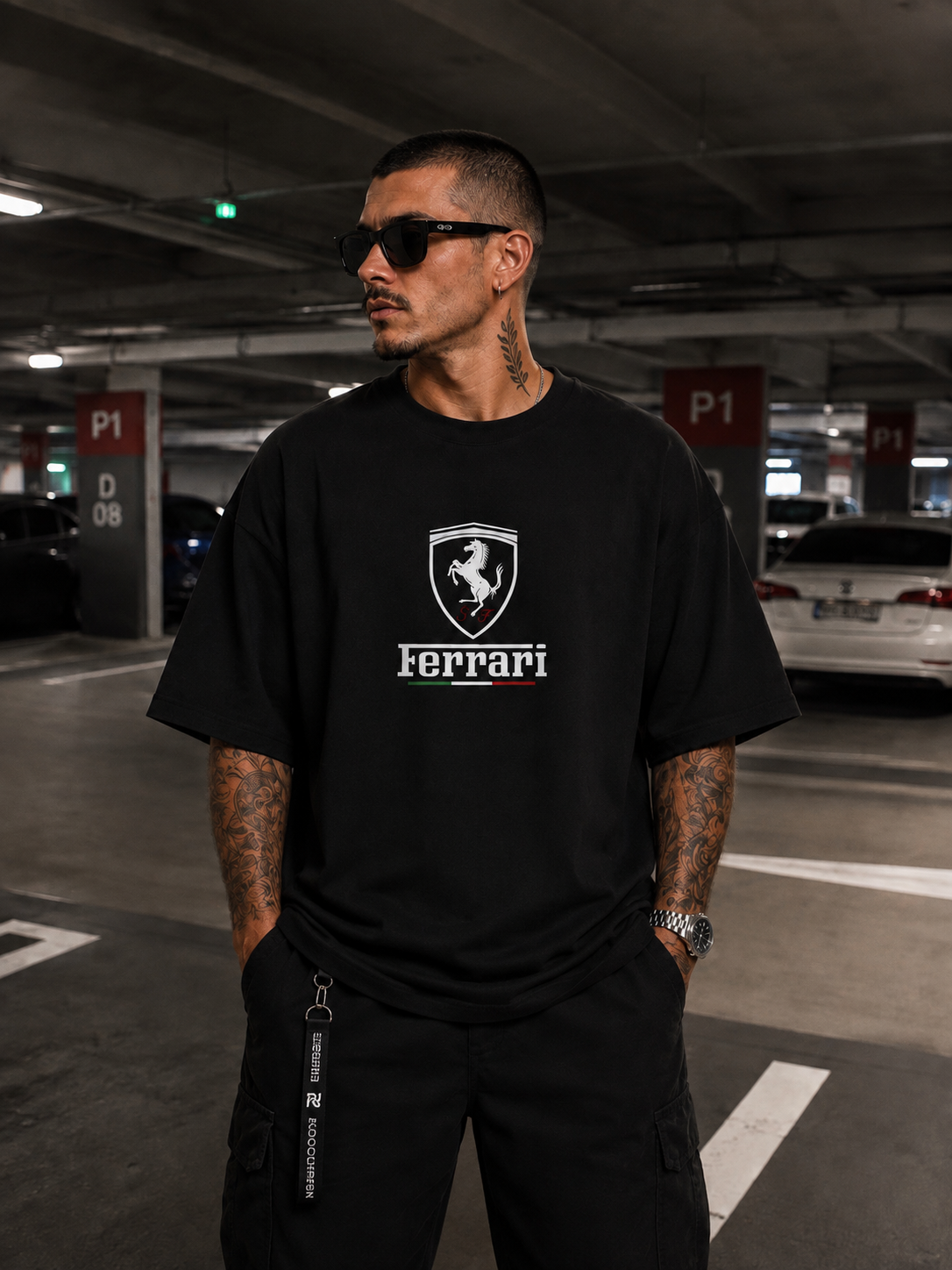 Camiseta Oversized Enzo Ferrari Signature - Euredon