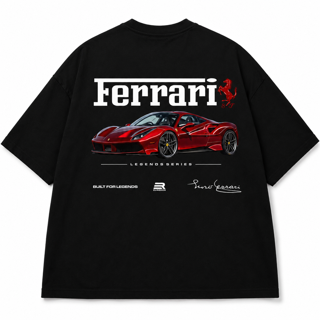 Camiseta Oversized Enzo Ferrari Signature - Euredon