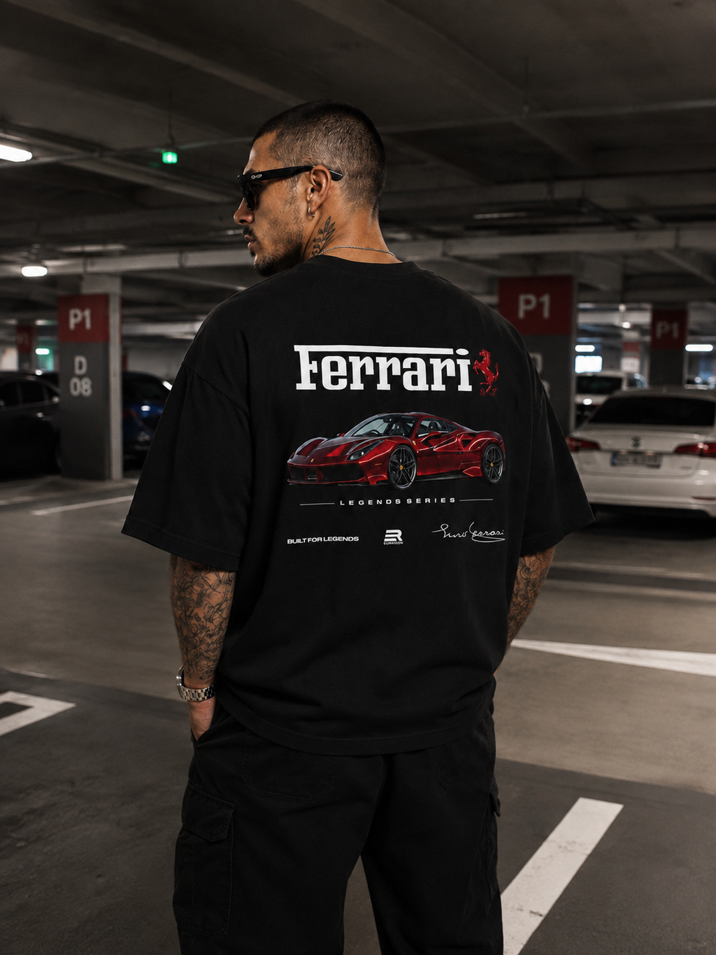 Camiseta Oversized Enzo Ferrari Signature - Euredon