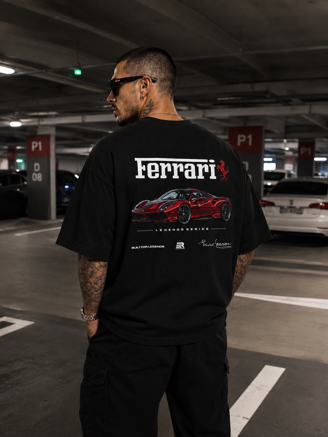 Camiseta Oversized Enzo Ferrari Signature - Euredon
