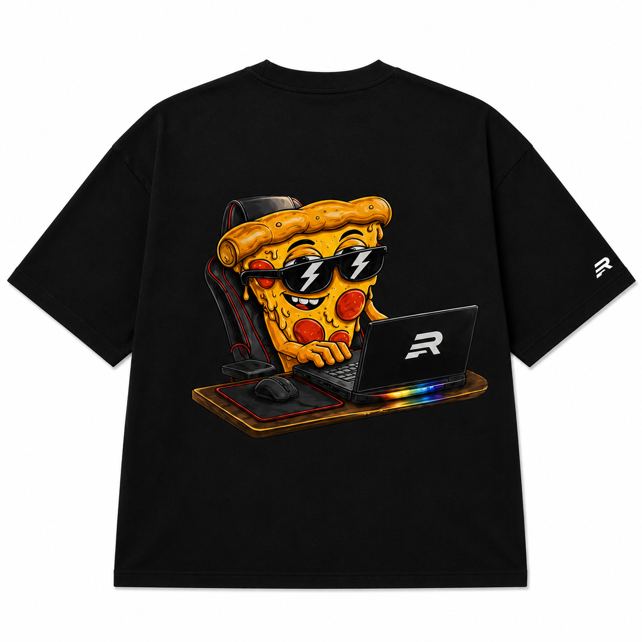Camiseta Oversized Pizza Slice Gamer - Euredon