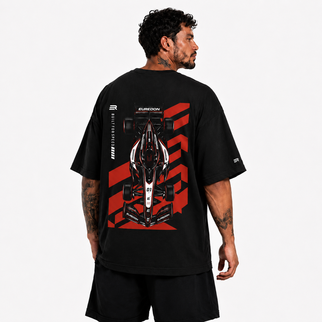 Camiseta Oversized Racing Built For Speed - Euredon