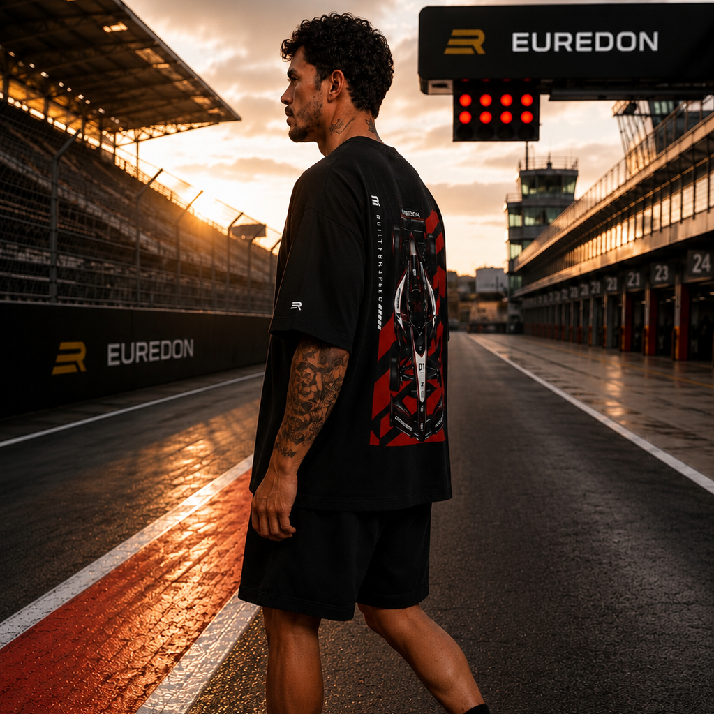 Camiseta Oversized Racing Built For Speed - Euredon
