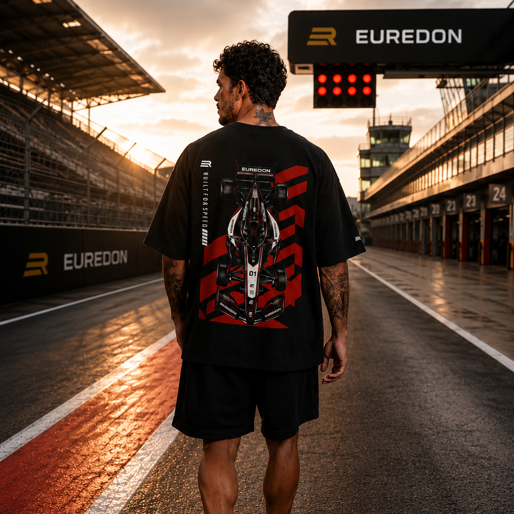 Camiseta Oversized Racing Built For Speed - Euredon