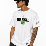 Camisa Seleção Branca Oversized - Personalizada com Nome e Número