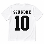 Camisa Seleção Branca Oversized - Personalizada com Nome e Número