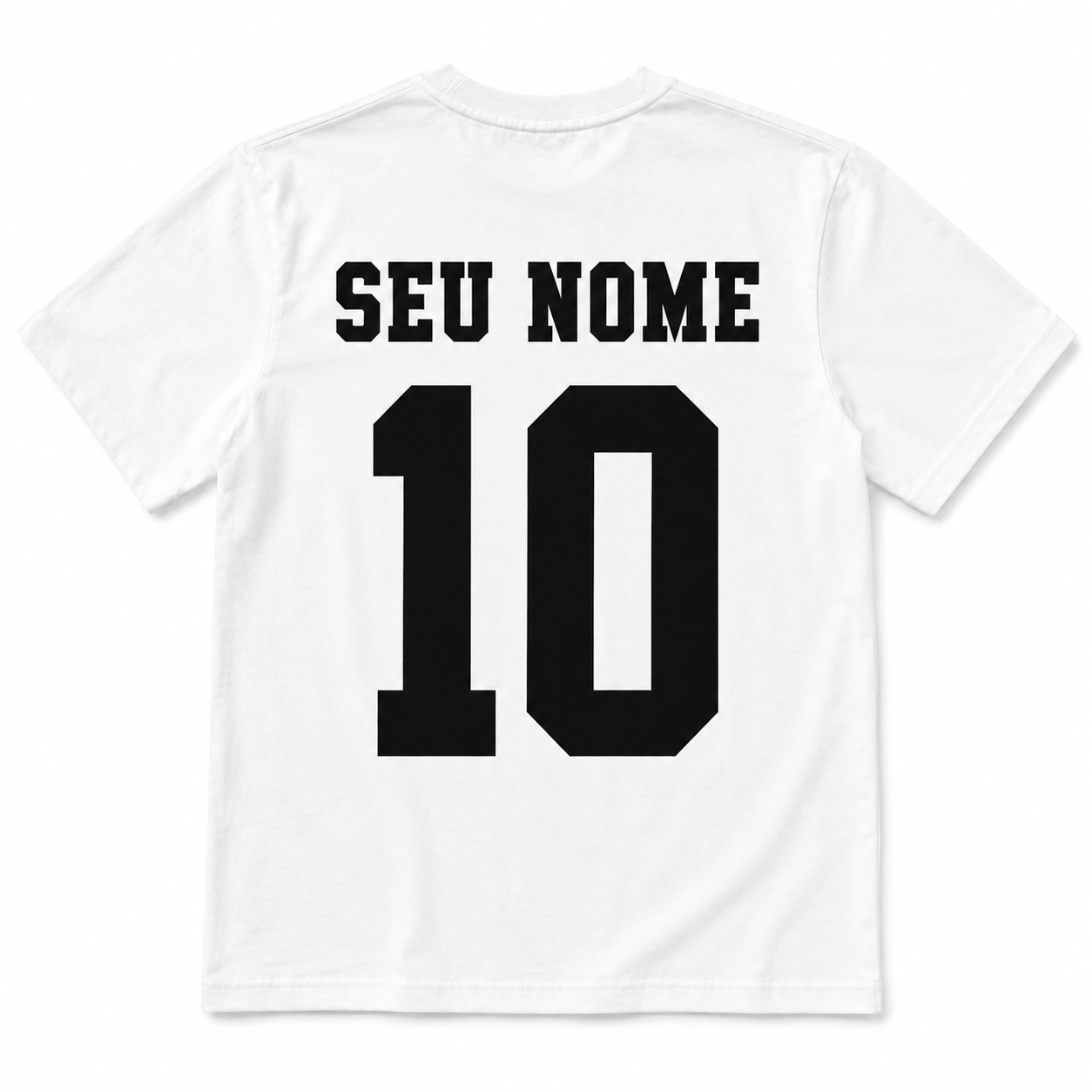 Camisa Seleção Branca Oversized - Personalizada com Nome e Número