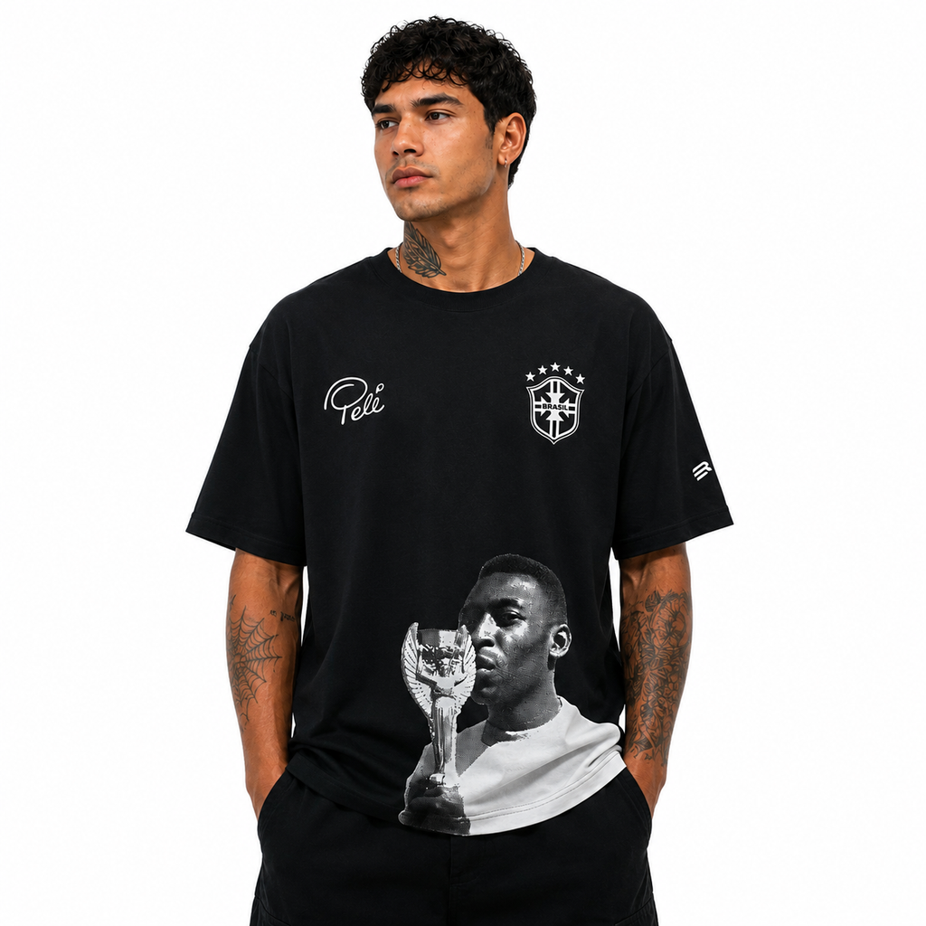 Camisa  Seleção Brasileira Oversized - Pelé Campeão