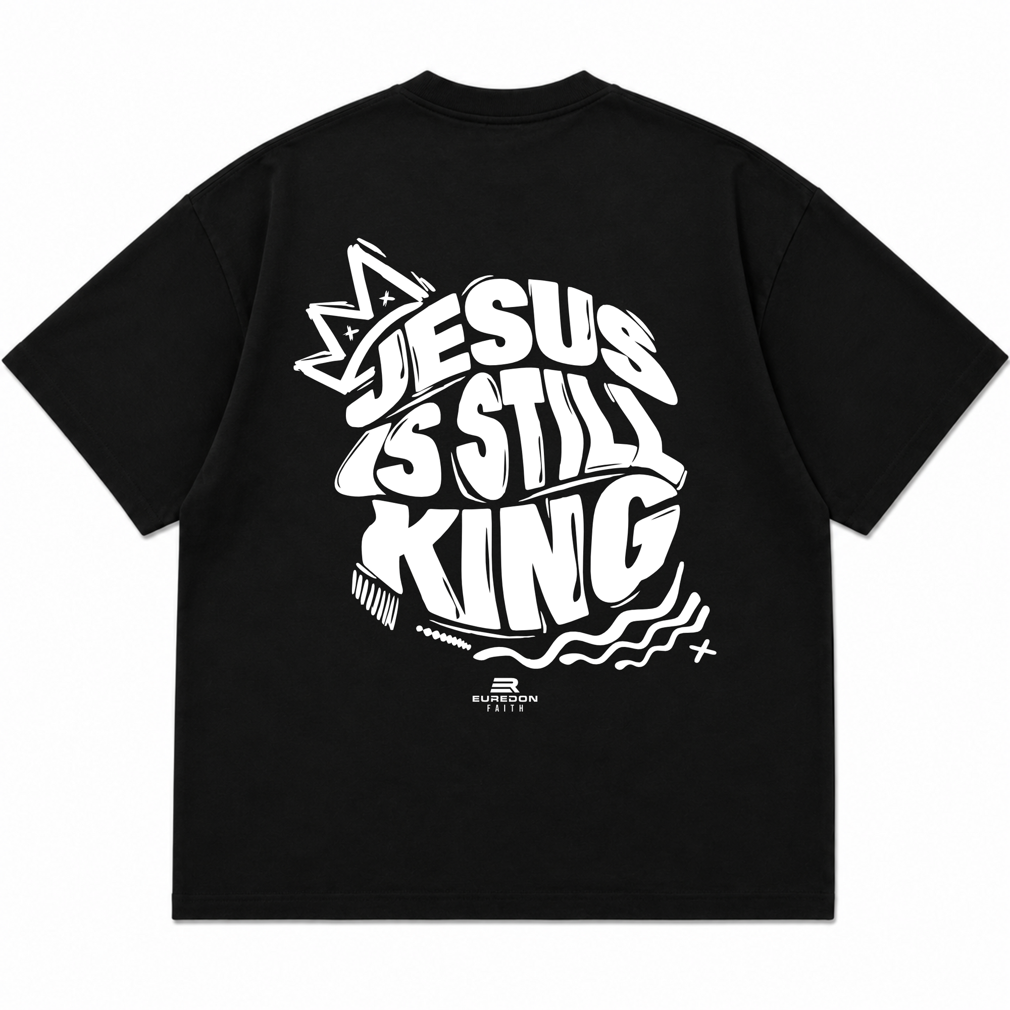 Camiseta Oversized Jesus is Still King - Euredon Faith