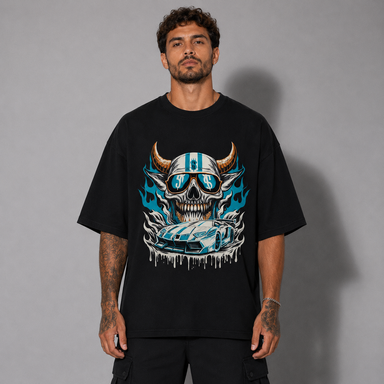 Camiseta Oversized Blue Reaper
