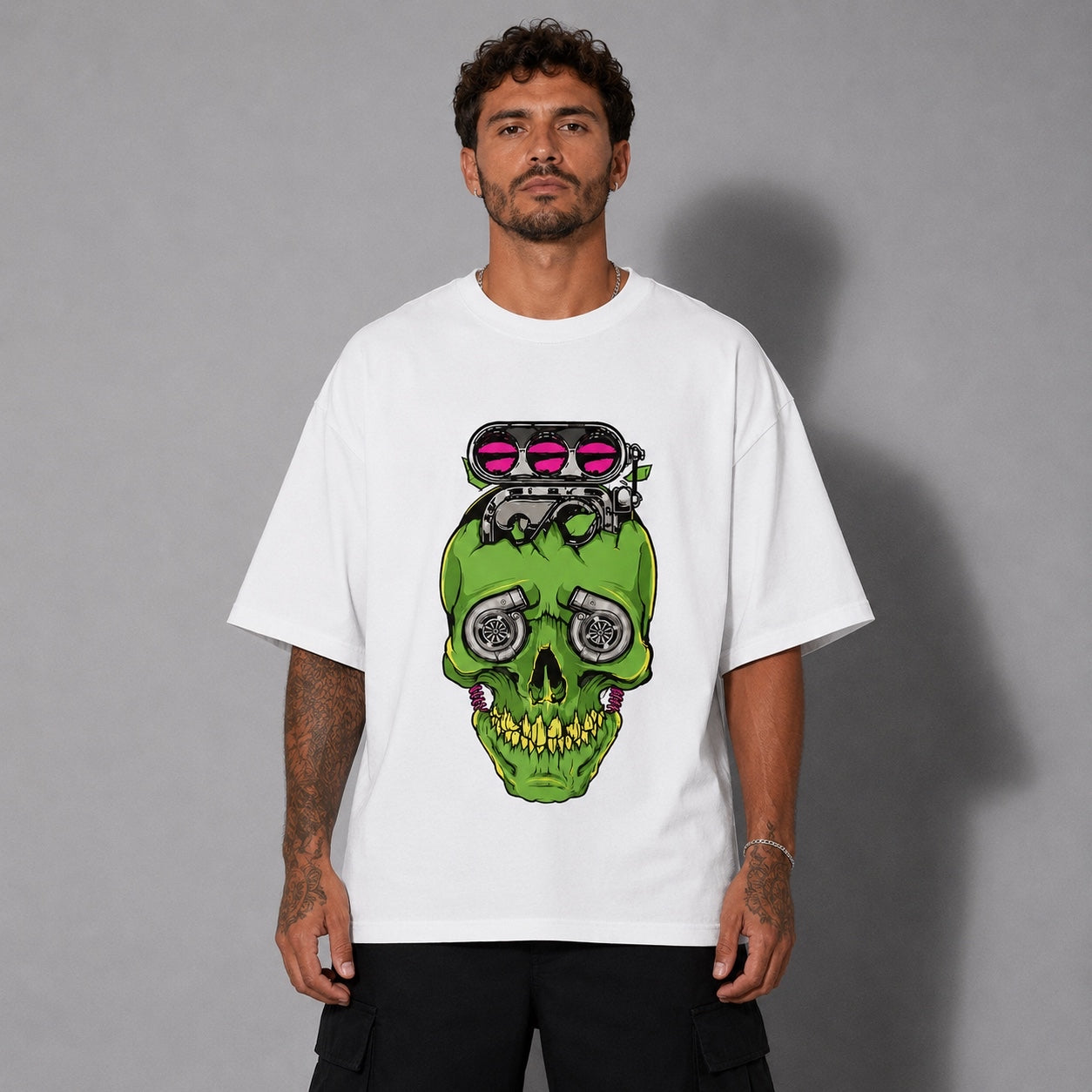 Camiseta Oversized Boost Skull