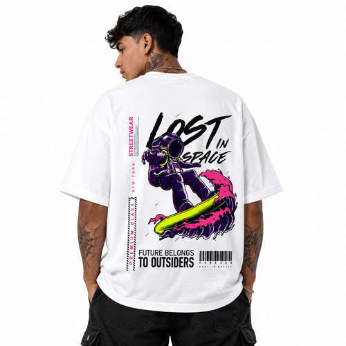 Camiseta Oversized Lost In Space