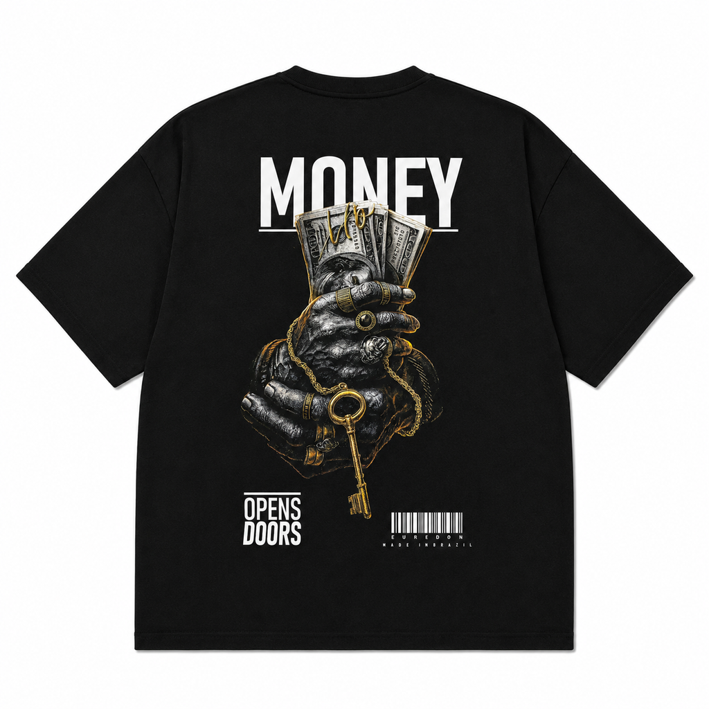 Camiseta Oversized Money Open Doors