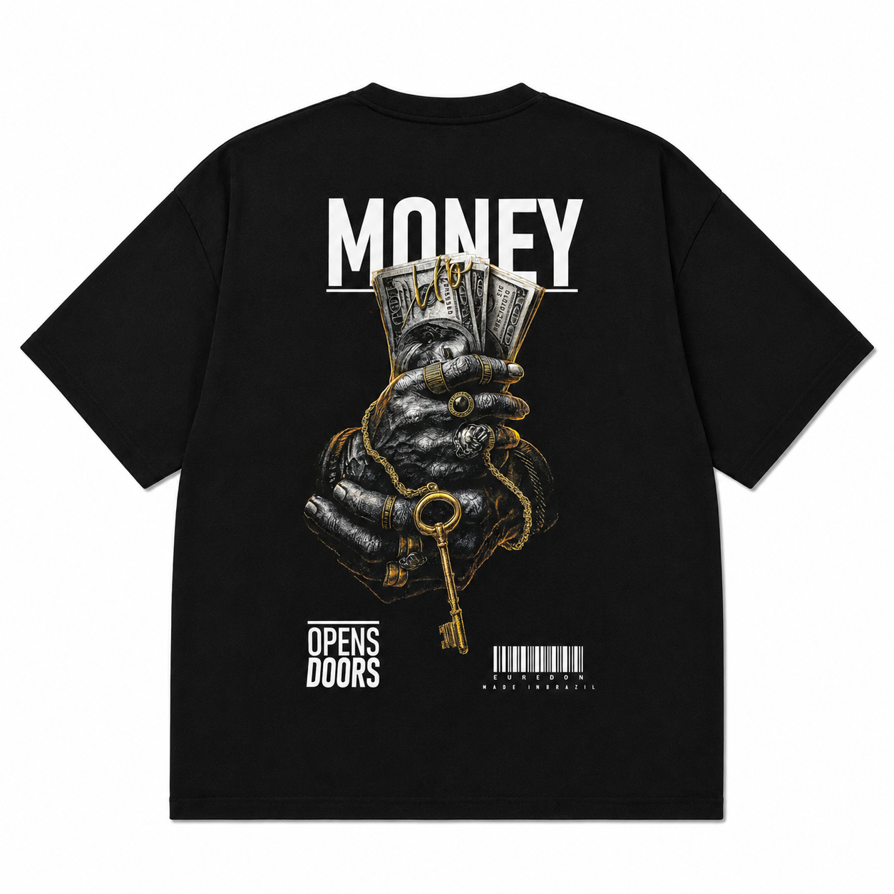 Camiseta Oversized Money Open Doors