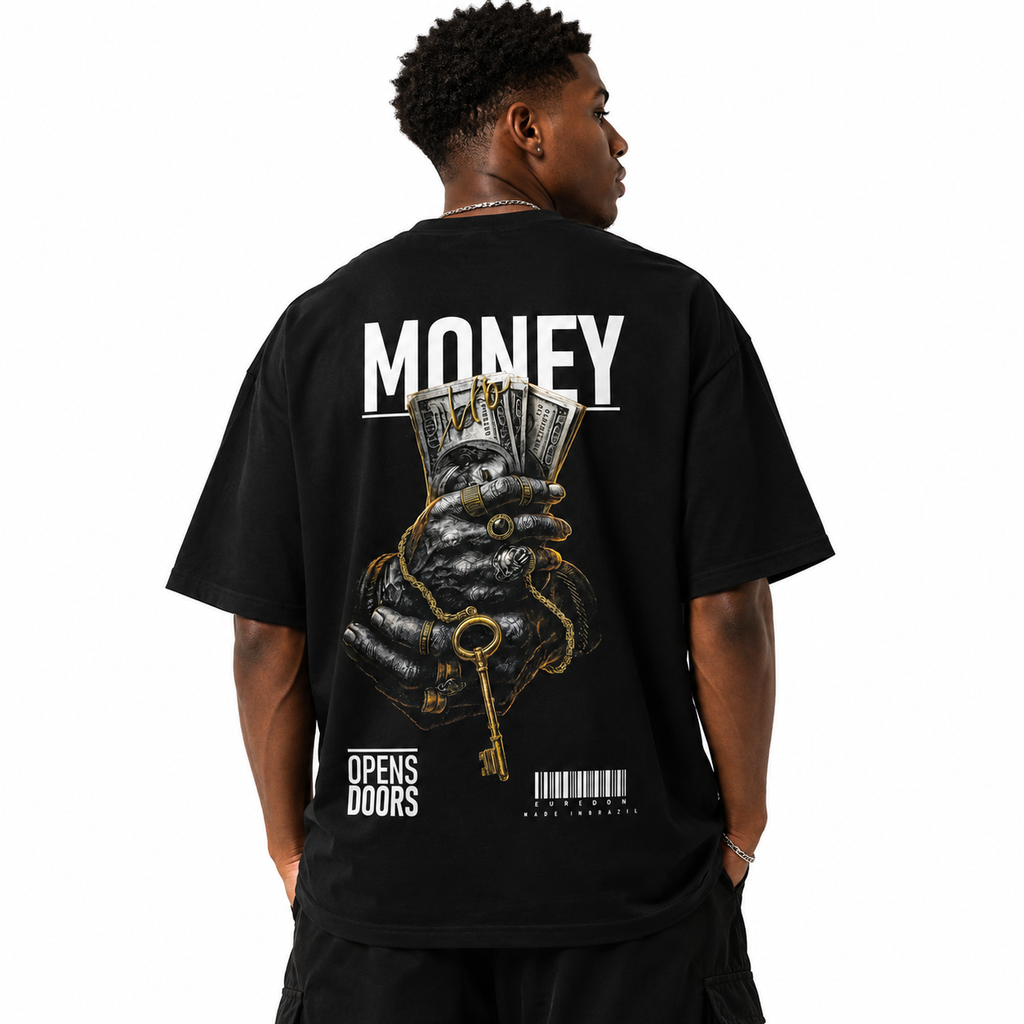 Camiseta Oversized Money Open Doors