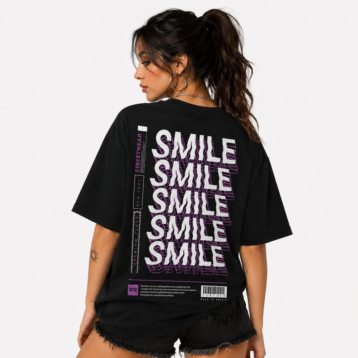 Camiseta Oversized Smile