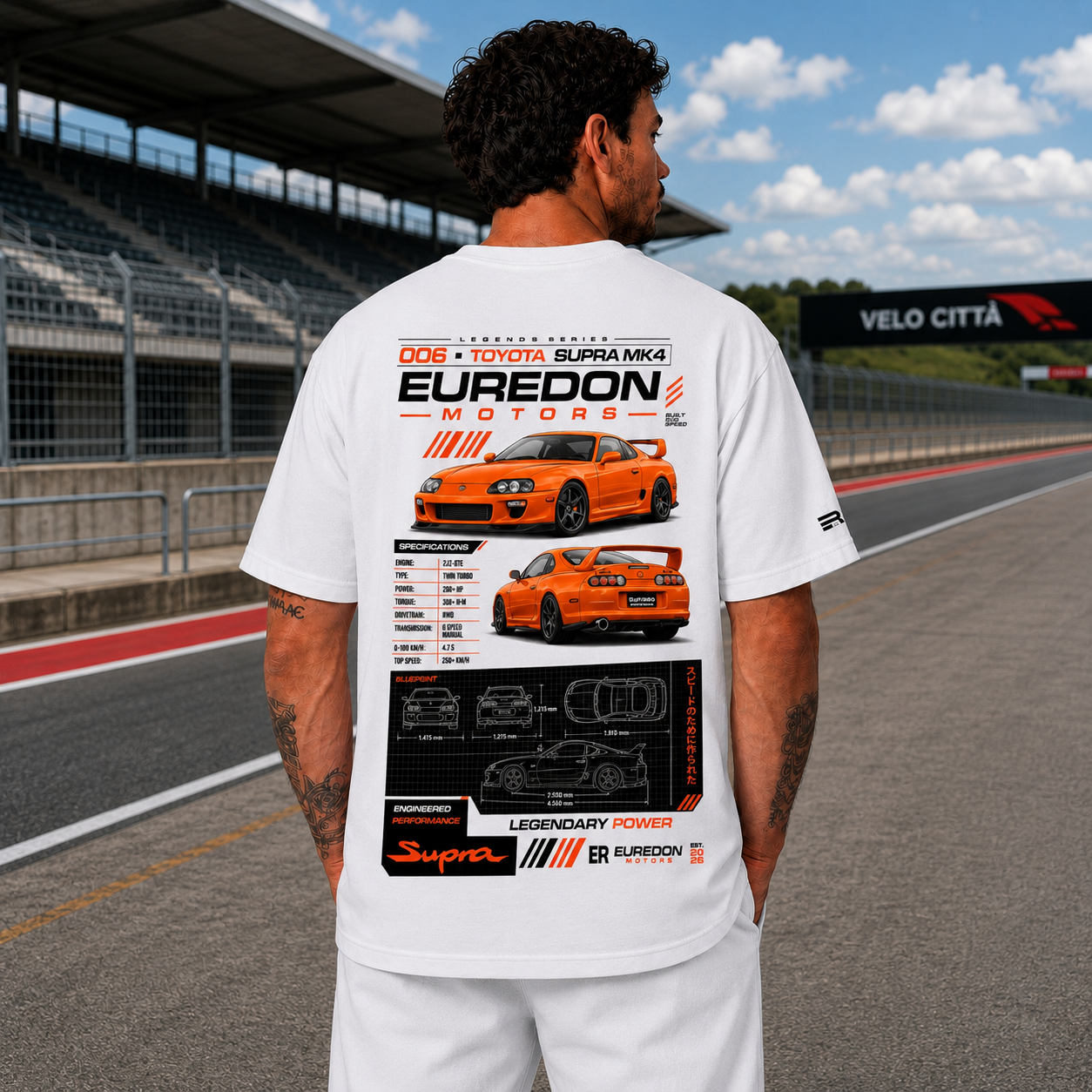 Camiseta Oversized Toyota Supra MK4 - Euredon Motors