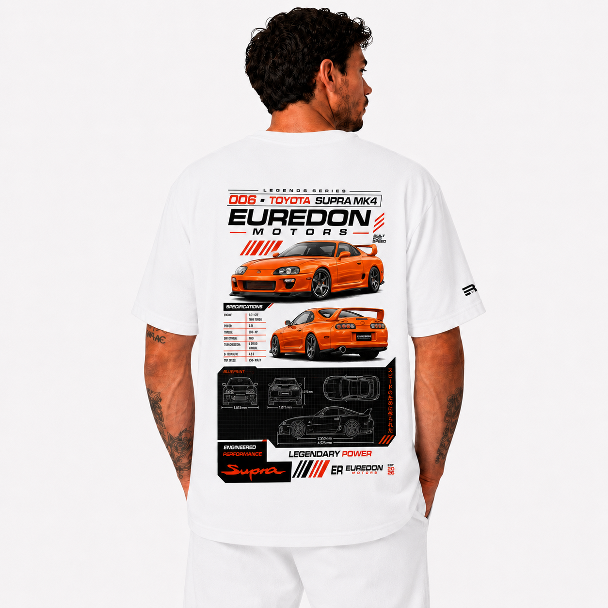 Camiseta Oversized Toyota Supra MK4 - Euredon Motors