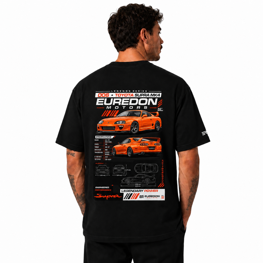 Camiseta Oversized Toyota Supra MK4 - Euredon Motors