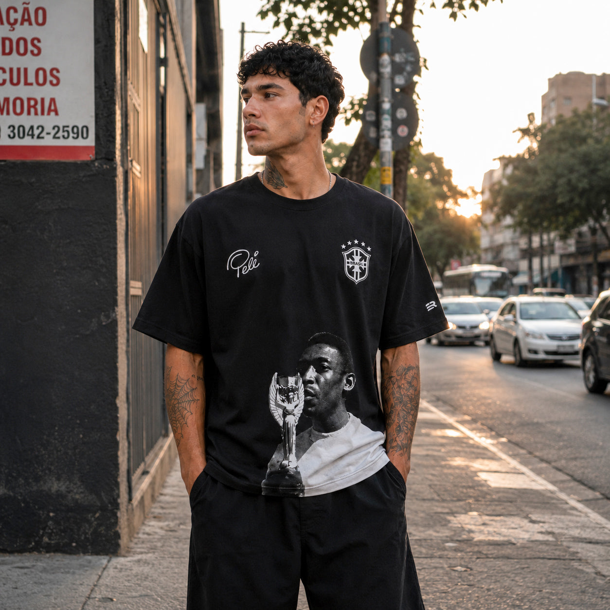 Camisa  Seleção Brasileira Oversized - Pelé Campeão