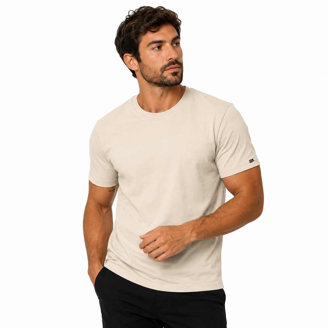 Camisa Básica Bege Lisa - Euredon
