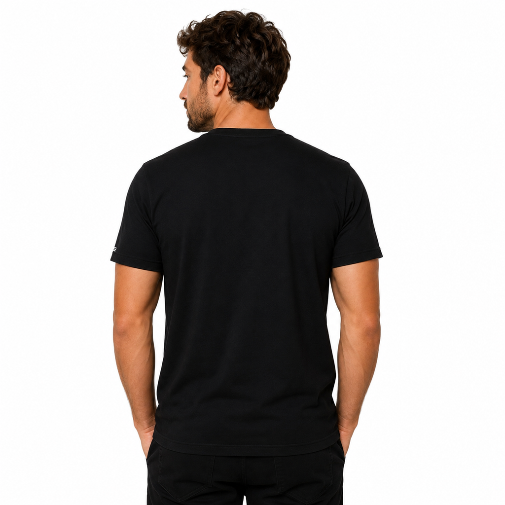 Camisa Básica Preta Lisa - Euredon