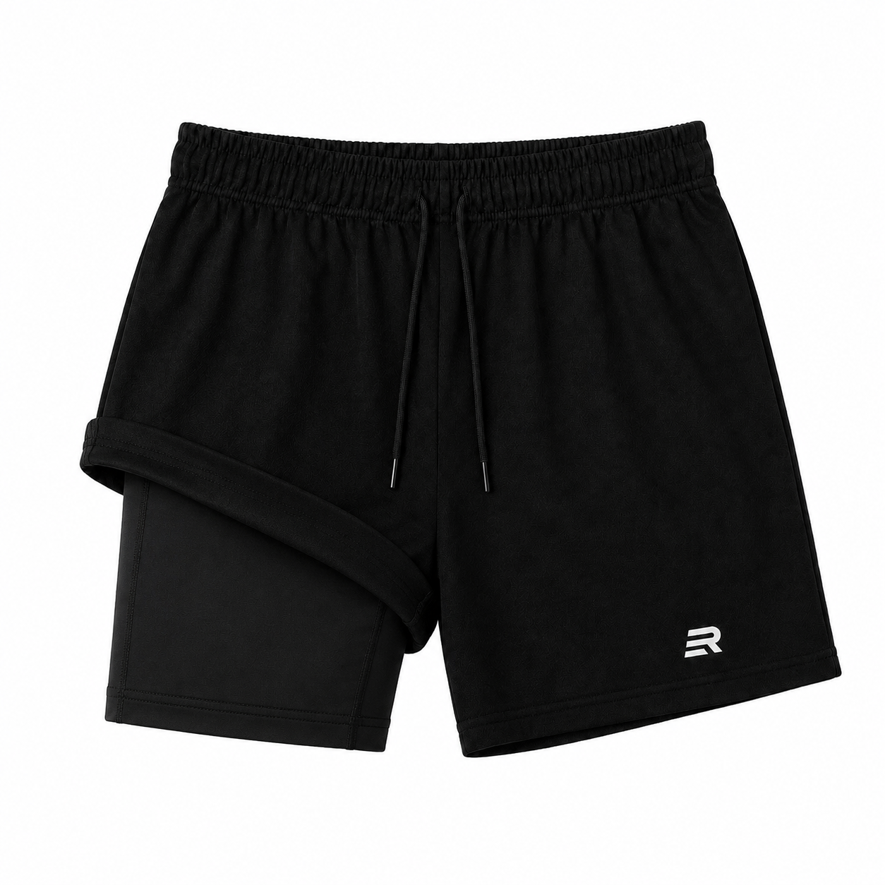 Short Esportivo Dry Fit Preto 2 em 1 - Euredon
